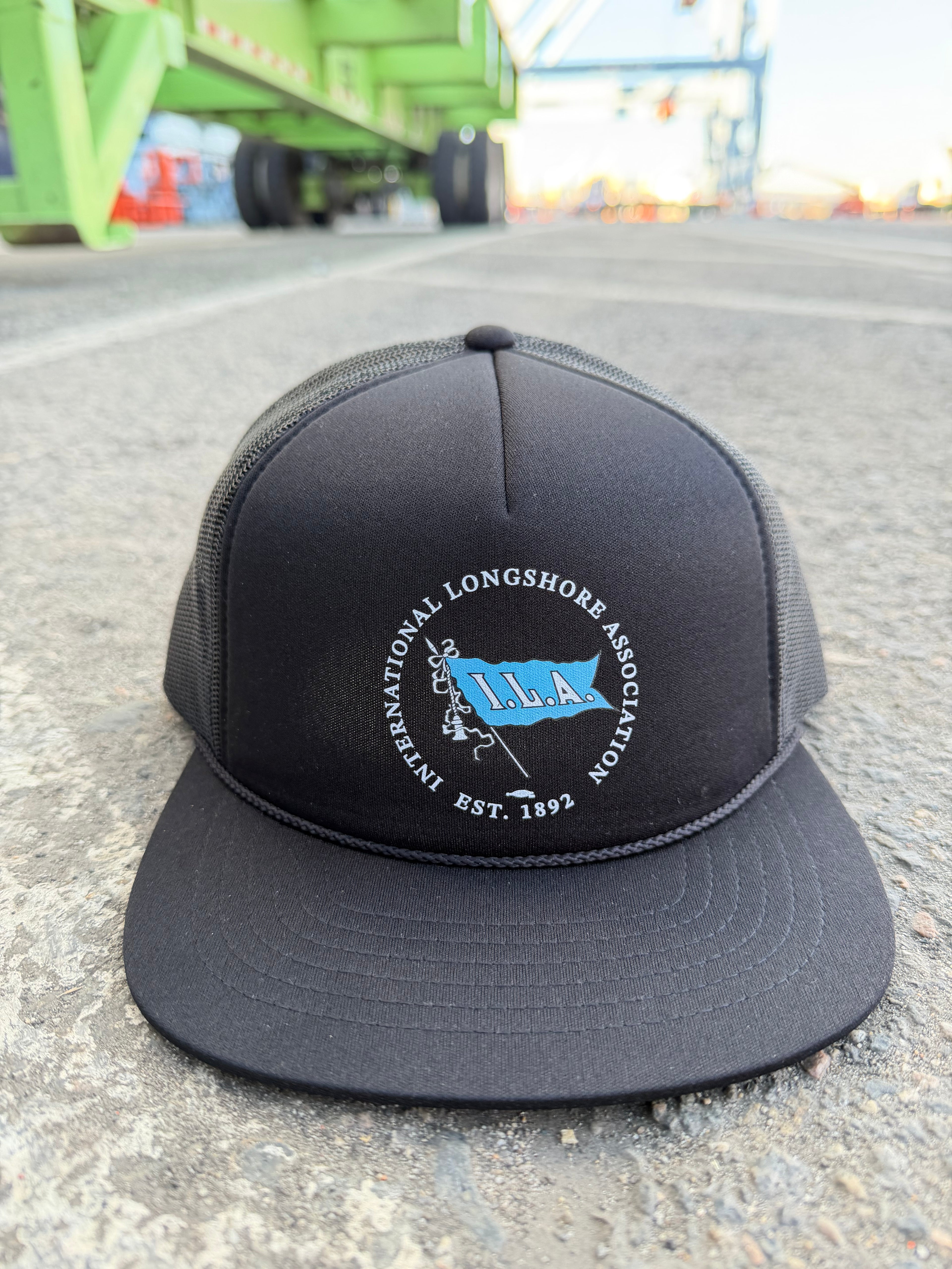 ILA FLAG FOAMIE TRUCKER